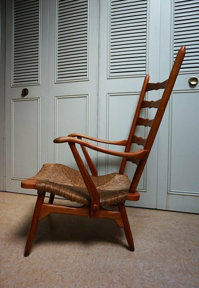 photo buy Mid Century Dutch Organic Shaped Armchair From De Ster Gelderland, 1950s