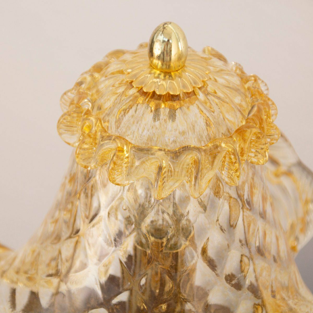 Italiaanse tafellampen van Murano-glas met gouden elementen, jaren 1990, set van 2 photo buy