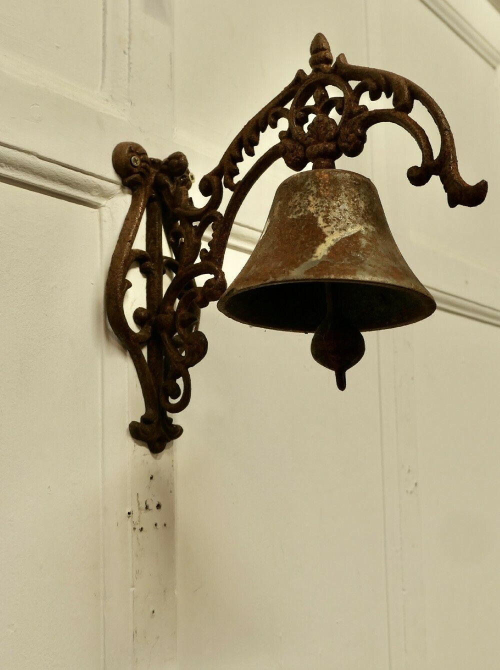 Cast Iron Out Door Bell On Bracket photo furniture