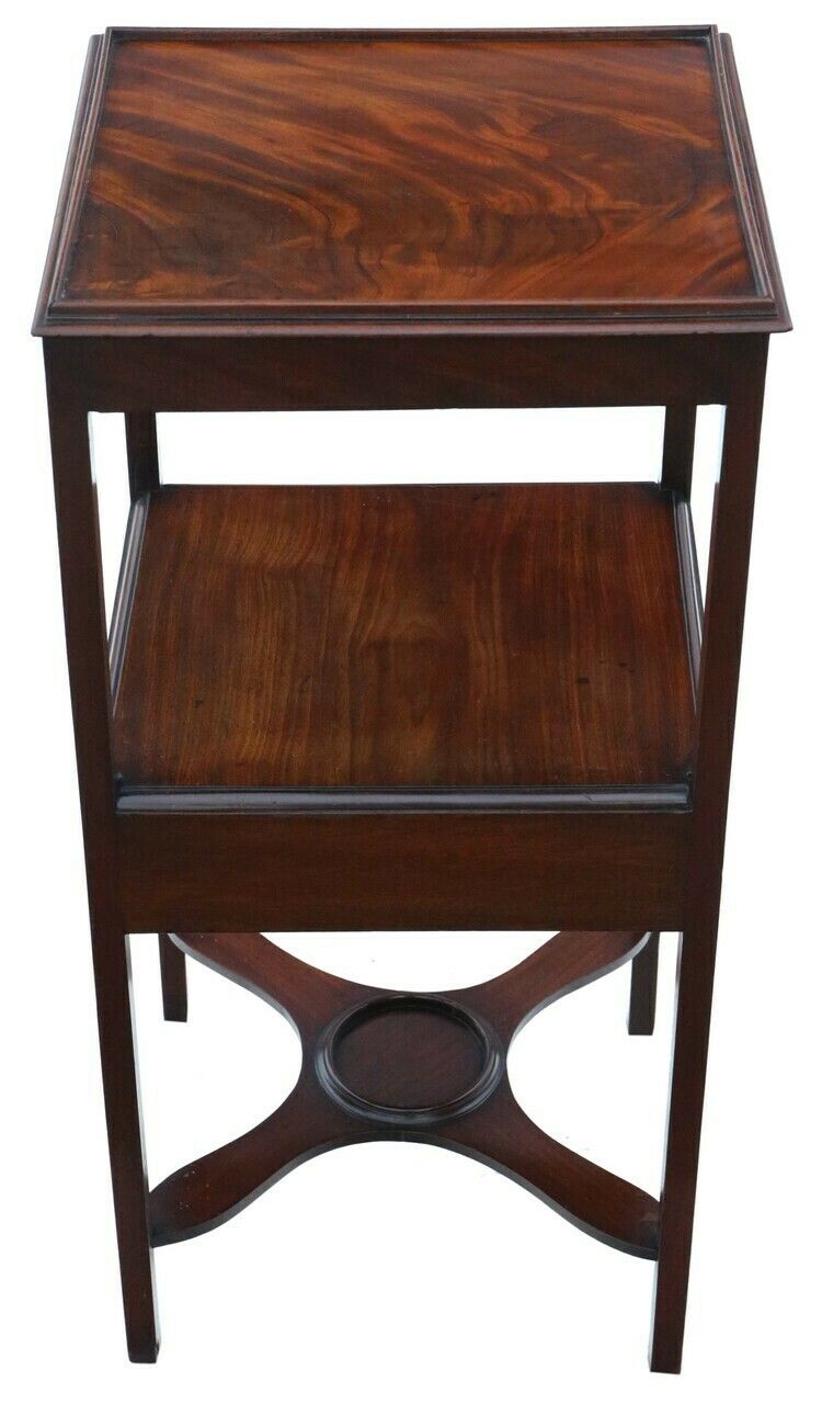 Antique Quality Mahogany Washstand Bedside Table Georgian Nightstand 19th Century photo Furniture