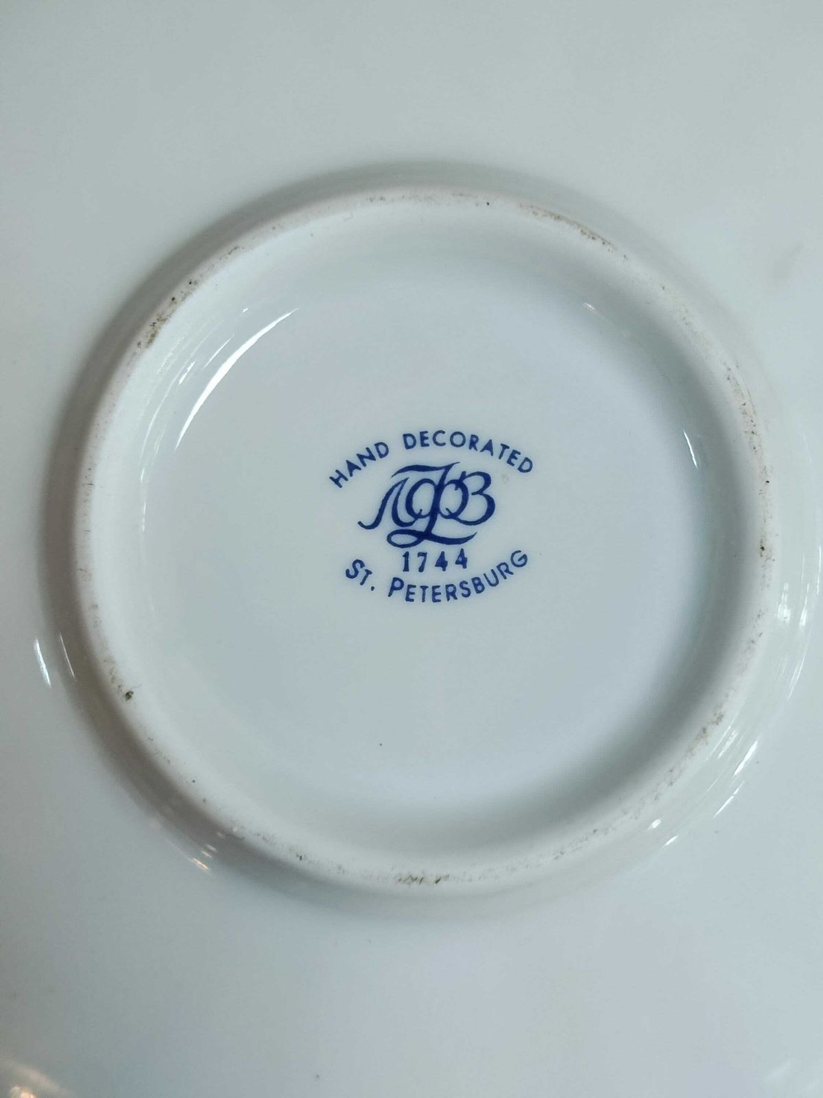 Set Of 6 Tea Cups With Saucers By Russian Imperial Porcelain Lomonosov // Lomonosov Porcelain With Bluebells // Made In Ussr In 1960s photo vinterior