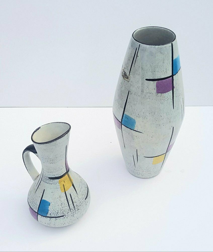 Vases By Bodo Mans For Bay Keramik, 1950s, Set Of 2 photo Home Decor