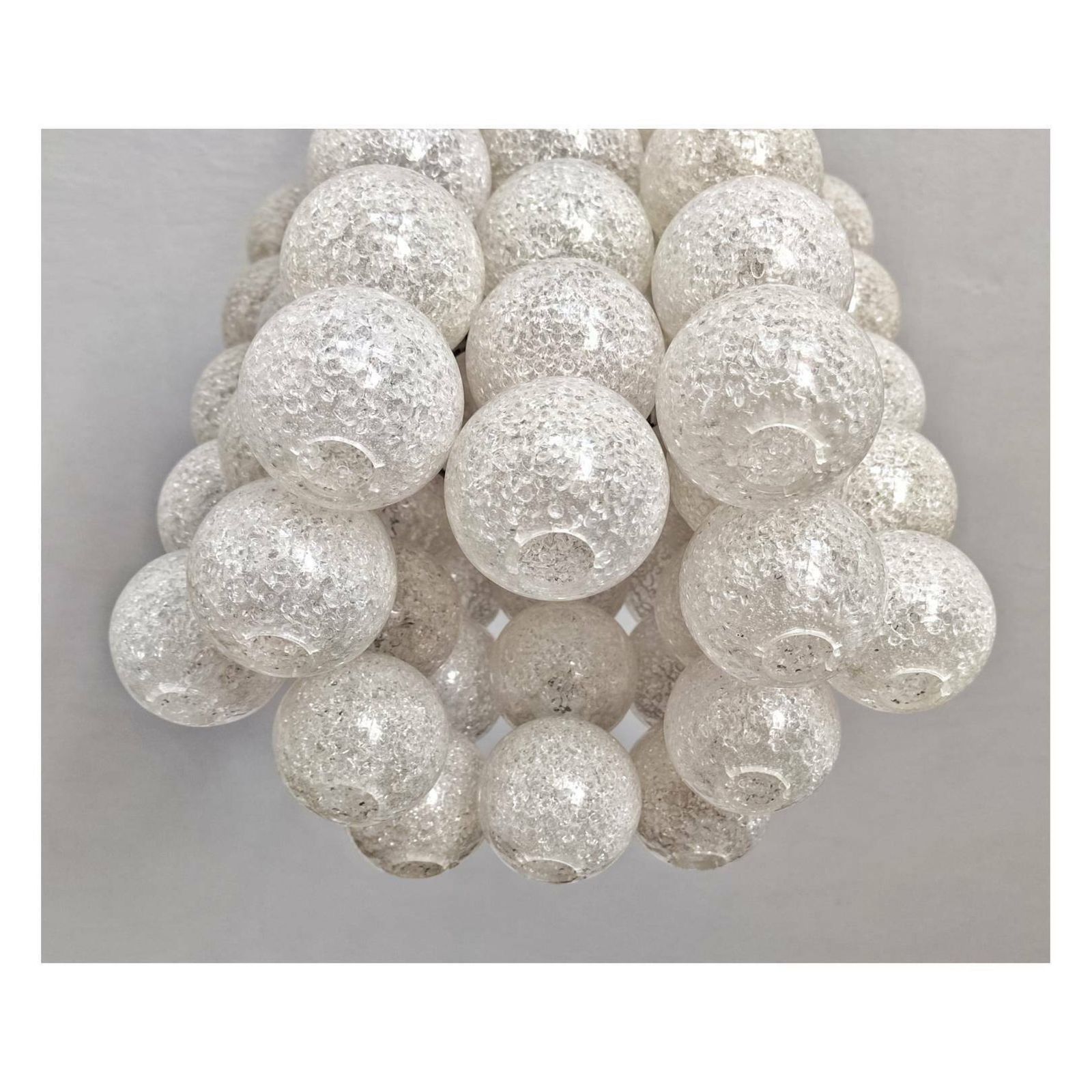 Rare Space Age Pendant Light By Napako, Model "Bubble" // Space Age Acrylic Chandelier // Made In Czechoslovakia In 1970s photo vinterior