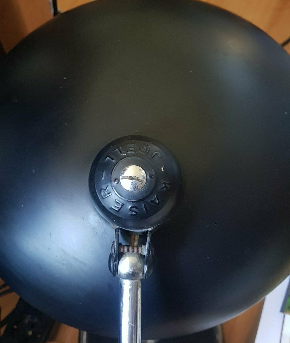 Rare Black President 6631 Desk Lamp From The First Production By Christian Dell For Kaiser Idell / Kaiser Leuchten, 1930s photo furniture