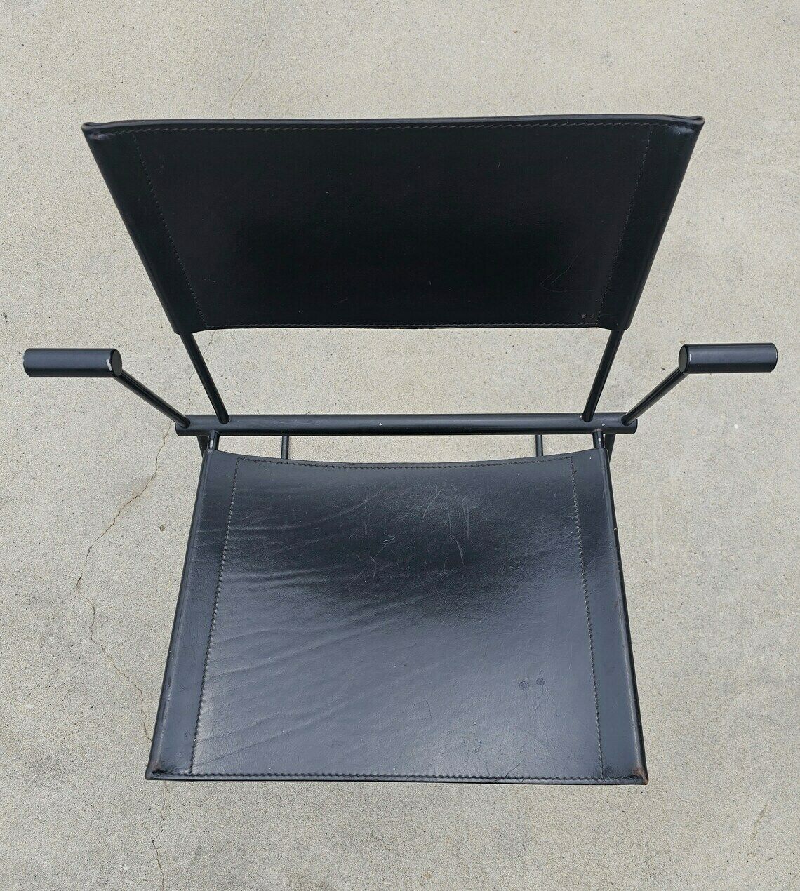 Set Of 4 Ballerina Dining Chairs By Herbert Ohl For Matteo Grassi In Black Leather // Postmodern Dining Chairs // Made In Italy In 1990s photo buy