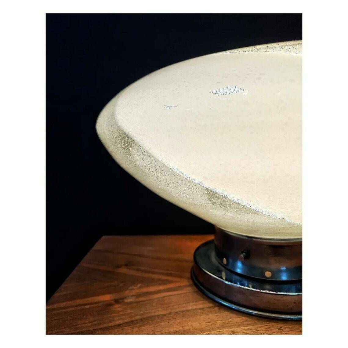 Extremely Rare Murano Glass Table Lamp By Carlo Nason // Bubvle Glass Table Lamp // Made In Italy In 1970s photo furniture