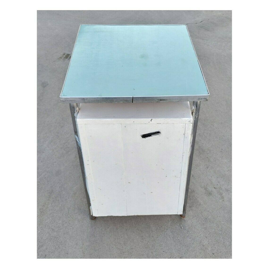 photo furniture Very Rare Bauhuas Hospital Bedside Table // Bauhaus Medical Cabinet // Bauhaus Metal Nightstand // Made In Yugoslavia In 1930s