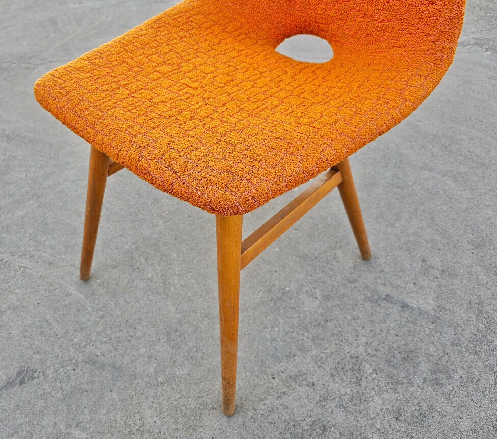 Pair Of Rare Mid Century Modern Lounge Chairs By Judit Burian With Original Fabric // Made In Hungary In 1959 photo vinterior