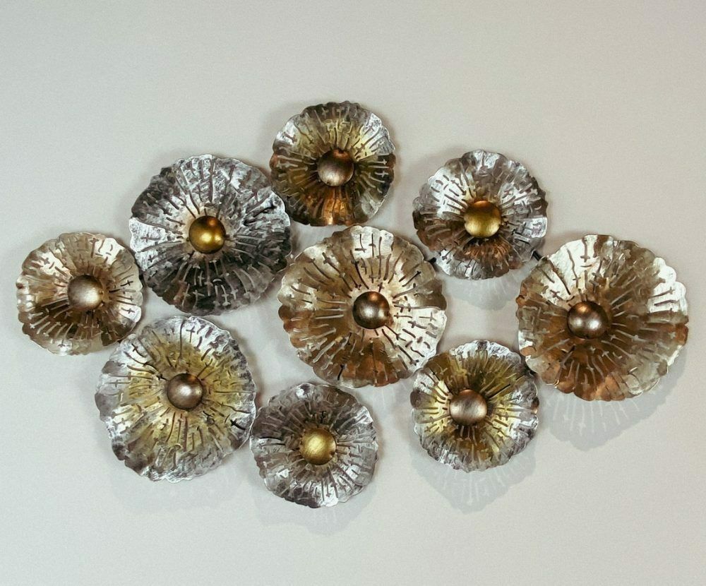 Xl Metal Flower Sculpture For The Wall – 72 Cm photo Art