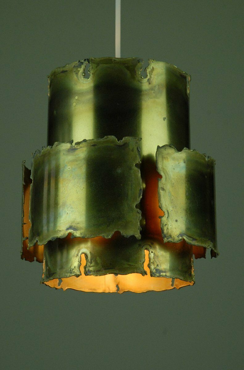 Danish Brass Pendant Lamp By Svend Aage Holm Sørensen For Thea Metal, 1960s.
