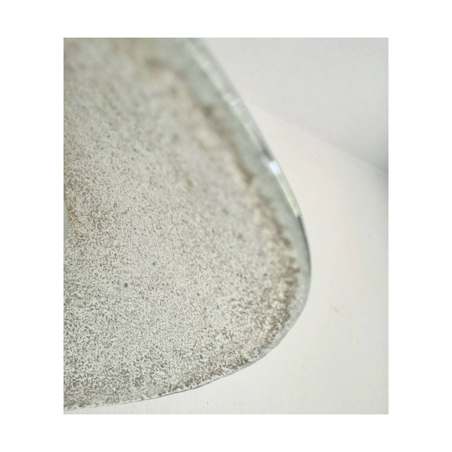 Mid Century Modern Murano Glass Floor Lamp // Tall Murano Glass Lamp // Iced Murano Glass Lamp // Made In Italy In 1970s photo vinterior