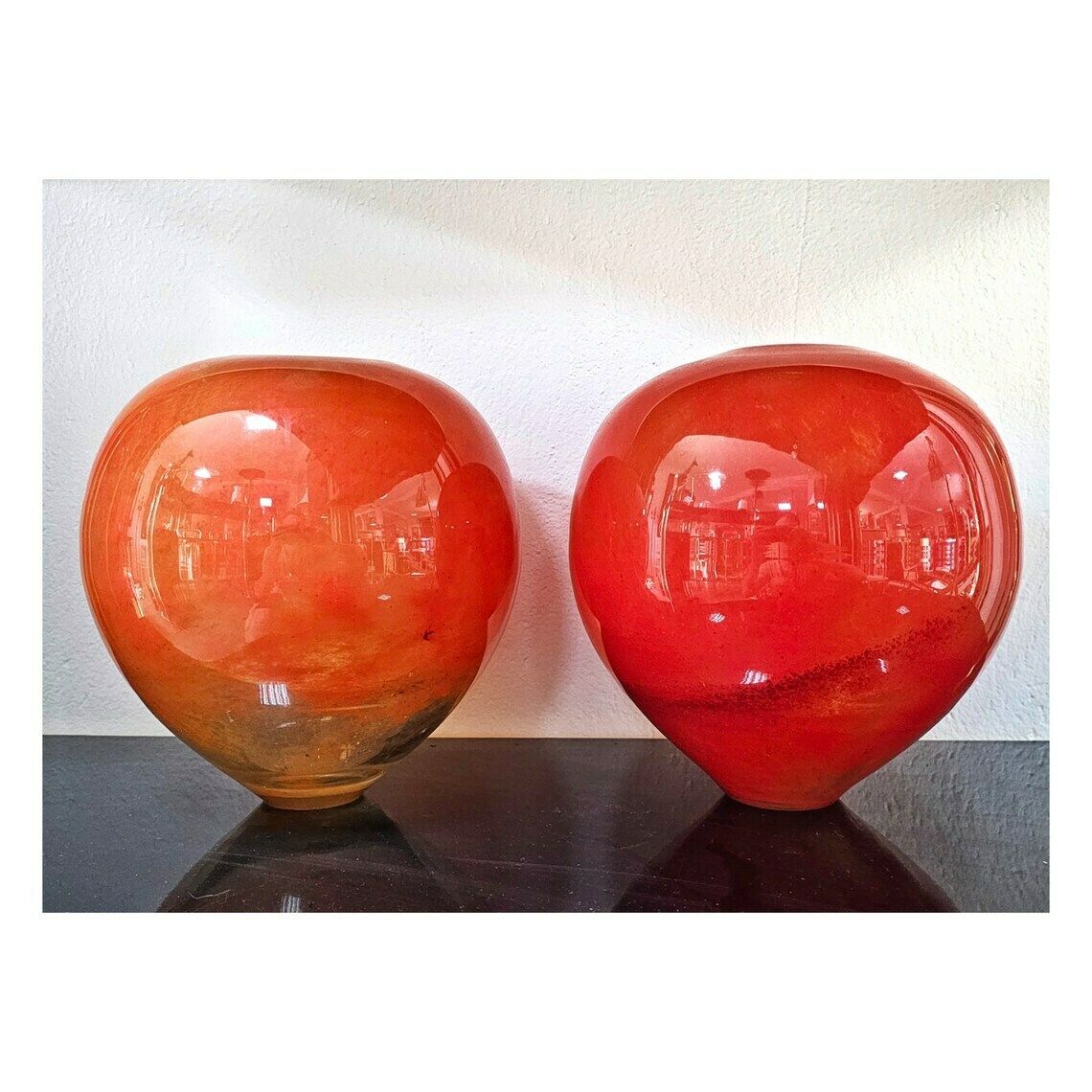 Rare Murano Glass Vase Done In Vibrant Red Glass // Stunning Murano Glass Vase // Made In Italy In 1950s photo vinterior