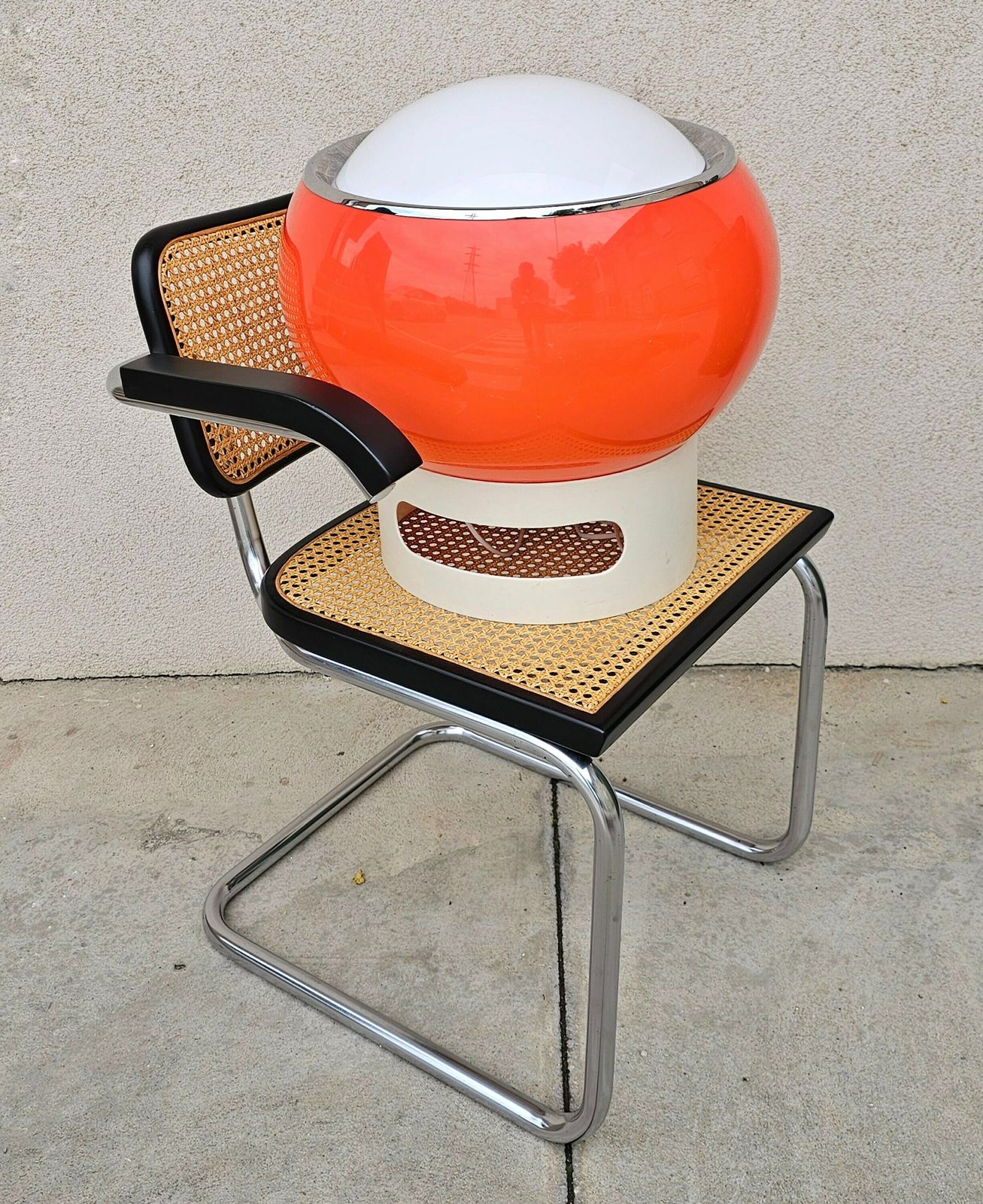 photo for sale Very Rare Orange Clan Lamp By 6g Studios For Harvey Guzzini / Guzzini Lamp For Meblo / Guzzini Clan Lamp / Made In Yugoslavia In 1970s