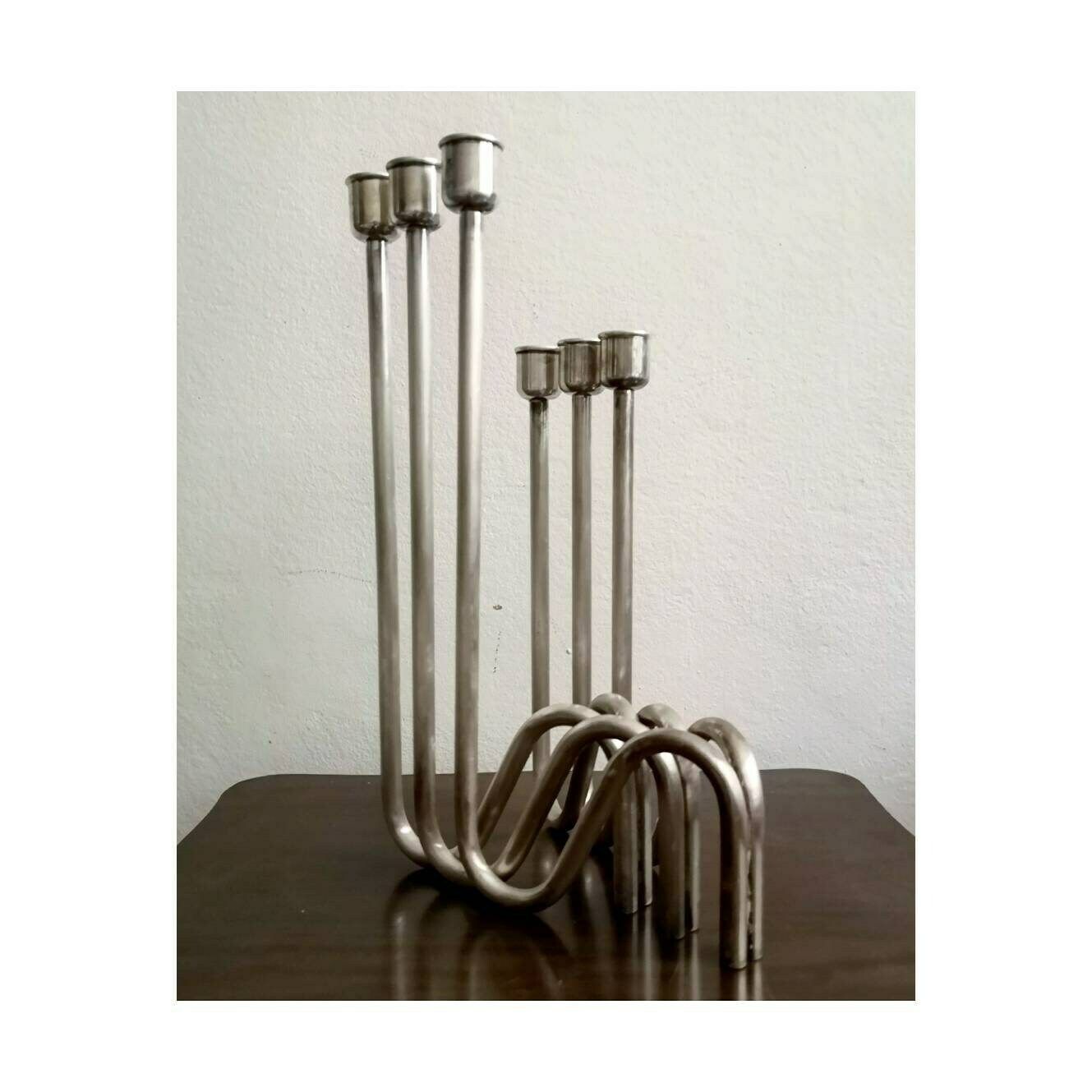 Set Of 3 Candlestick Holders By Lino Sabattini / Mid Century Modern Candle Holders / Silver Plated Candle Holders / Made In Italy In 1960s photo Lighting