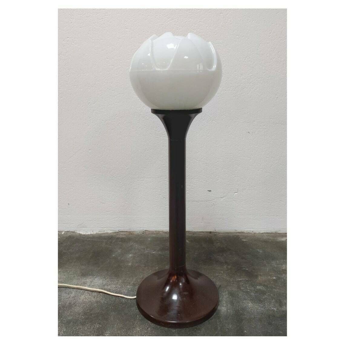 Vintage Artichoke Shaped Floor Lamp // Metal And Opaline Glass Floor Lamp // Artichoke Lamp // Made In Germany In 1970s photo 450.0