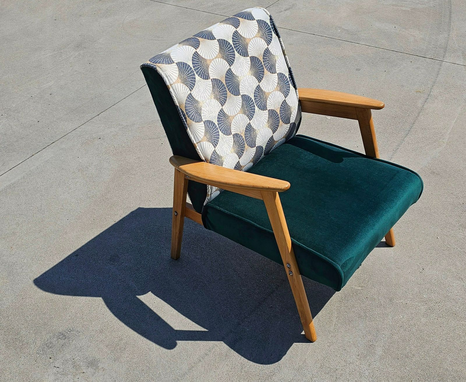 Pair Of Mid Century Modern Armchairs // Reupholstered Mid Century Armchairs // Made In Yugoslavia In 1960s photo Furniture