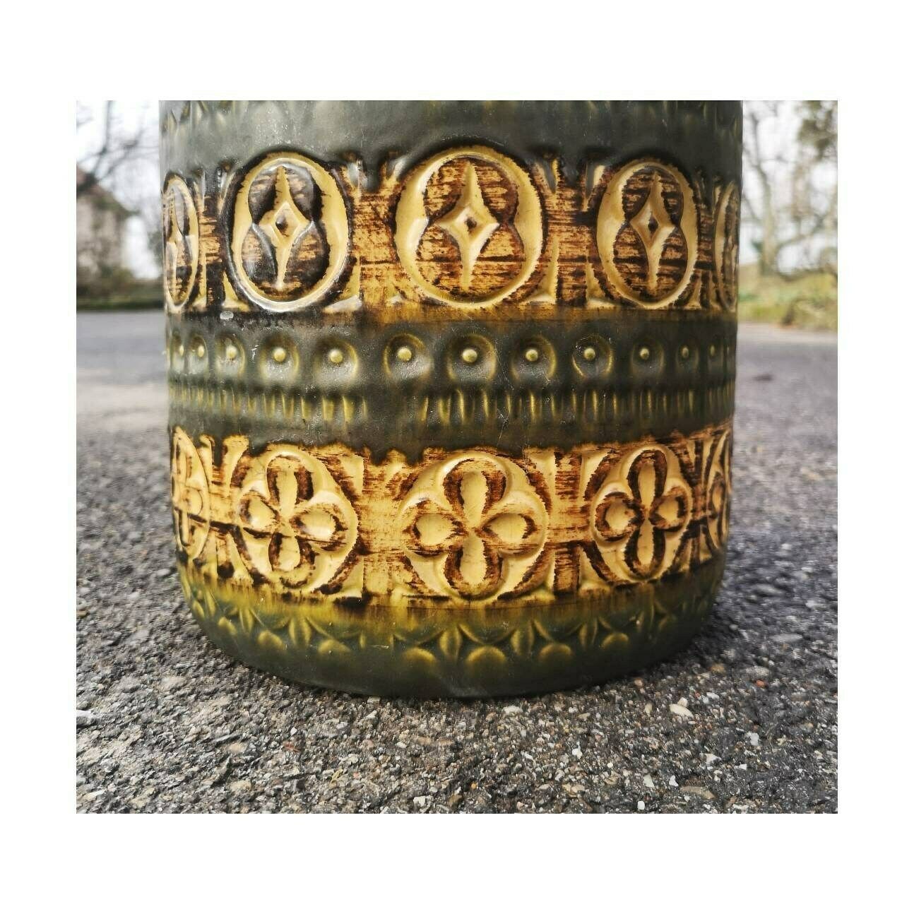 Xxl German Mid Century Modern Ceramic Vase // West German Pottery Vase By Scheurich // Made In West Germany In 1970s photo furniture