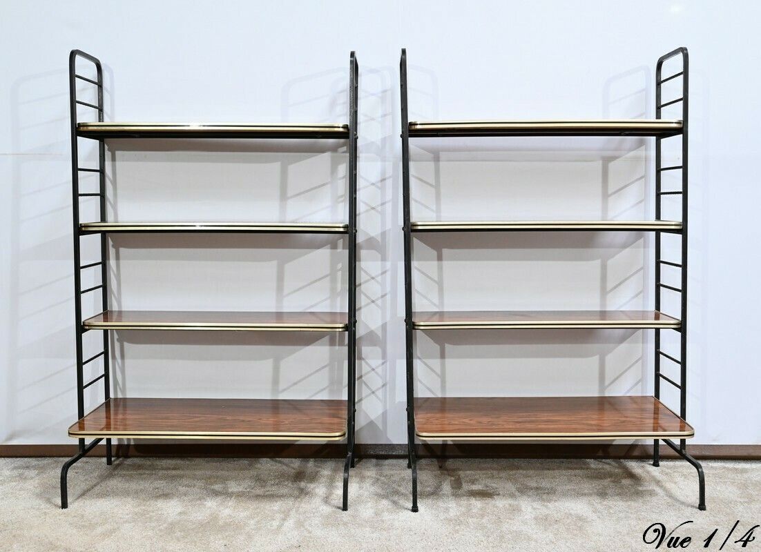 Pair Of Metal And Laminate Shelves – 1950 photo Furniture