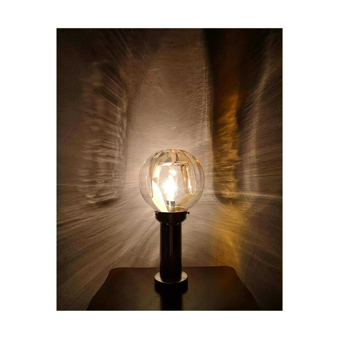 Pair Of Mazzega Accent Lamps // Made In Italy // Mazzega Glass Shades // Mazzega Murano Glass // Italian Designer Lamps photo vinterior