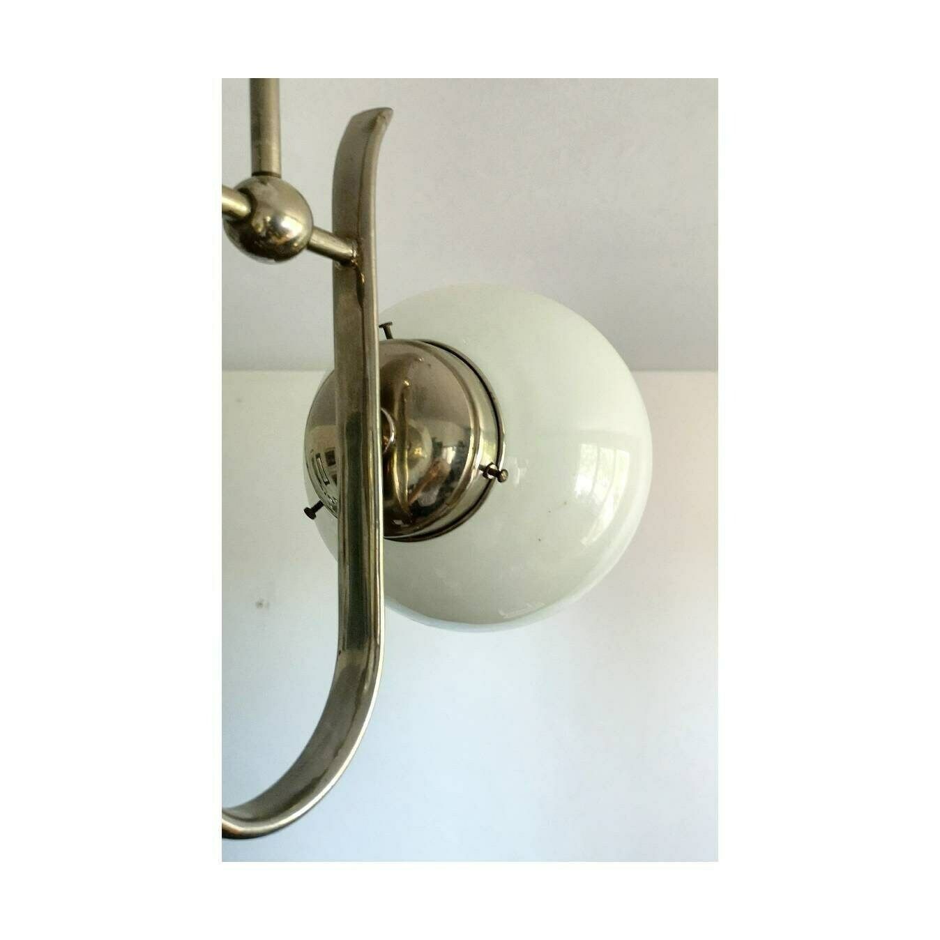 Rare Bauhaus Ceiling Lamp // Antique Dual Ceiling Lamp // Bauhaus Chandelier // Bauhaus Design // Made In Germany photo 950.0