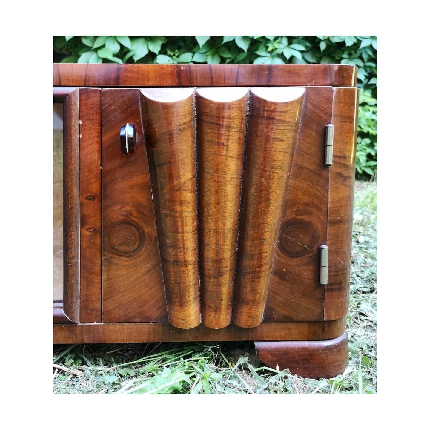 Low Art Deco Cabinet / Small Art Nouveau Credenza / Art Deco Display Cabinet / Antique Low Cabinet / Made In Yugoslavia / Art Deco Console photo for sale