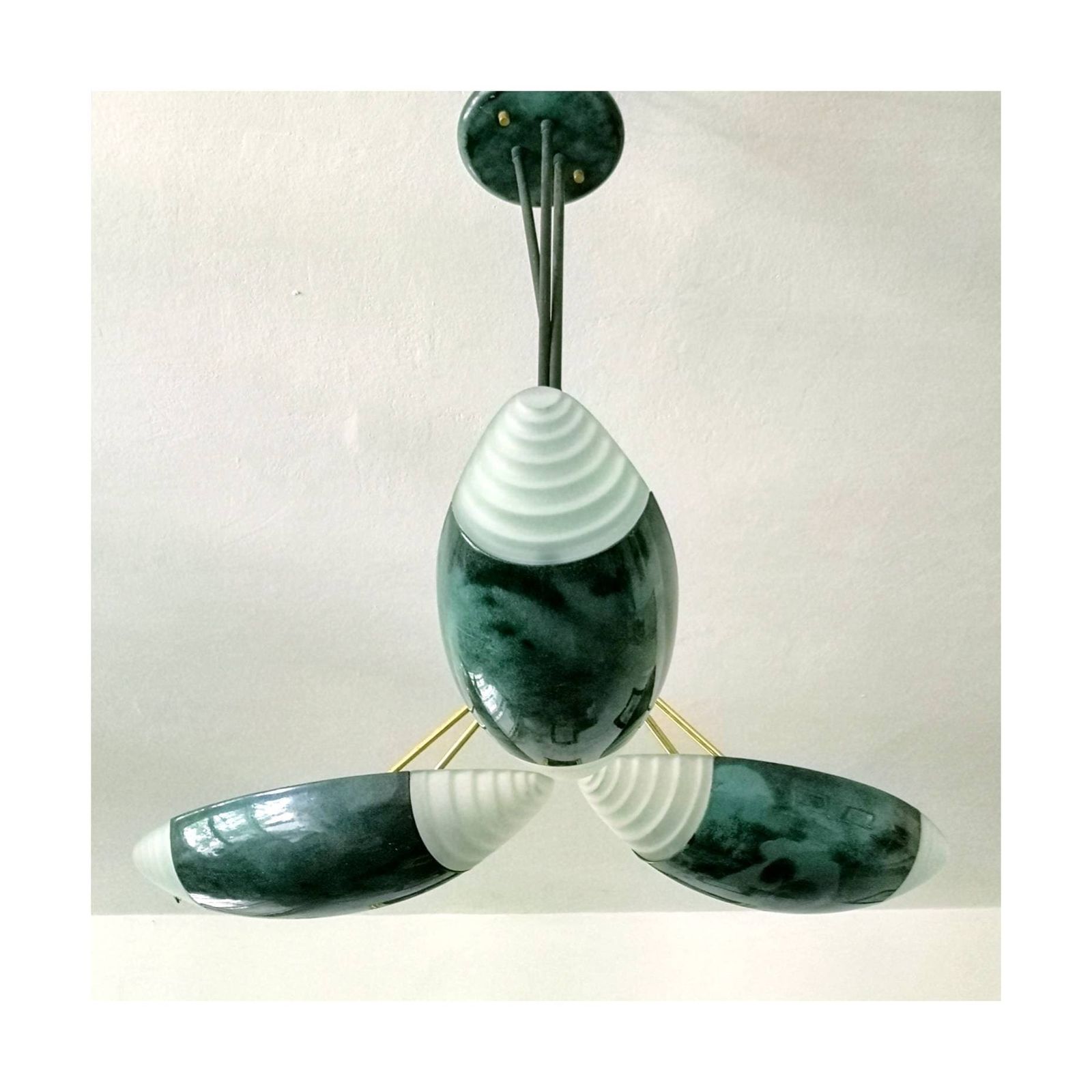 Gorgeous, Rare Mid Century Modern Chandelier // Brass And Steel Chandelier // High Ceiling Chandelier // Made In West Germany