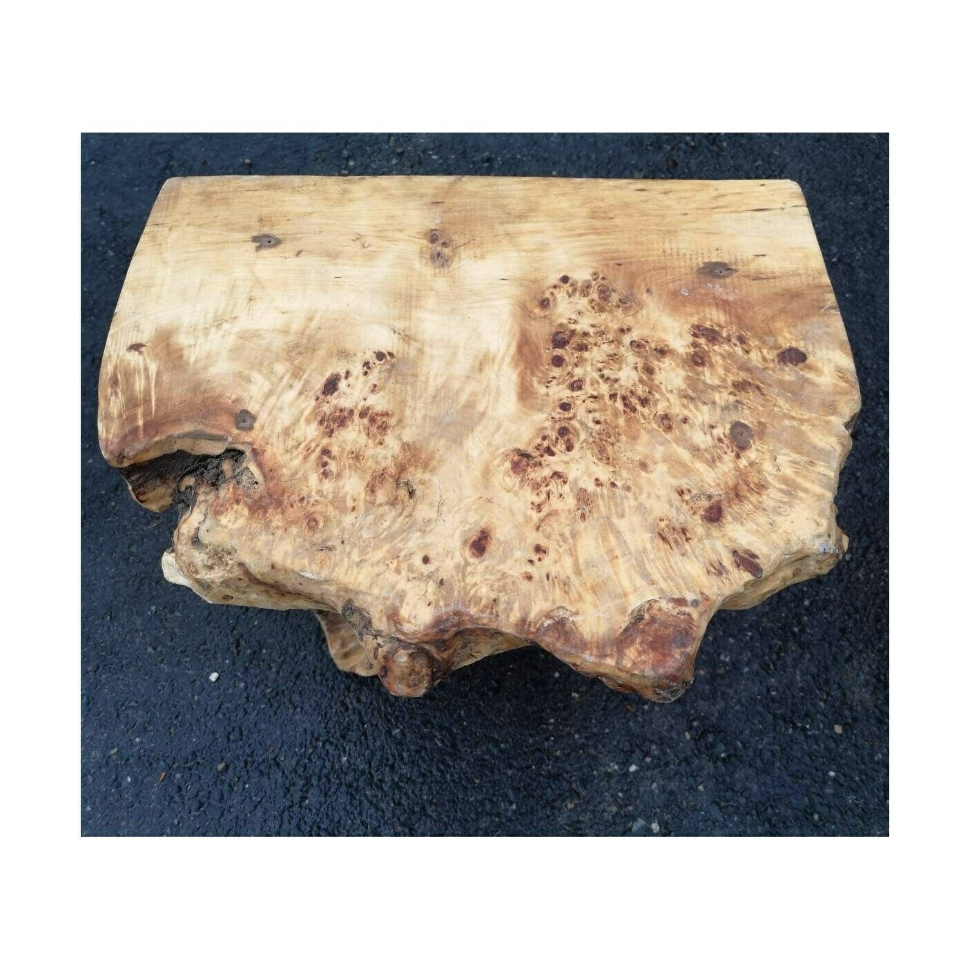 Pair Of Garden Stools In Burlwood // Barn Stools Made Of Solid Wood // Organic Stool // Raw Design Stool // Patio Stool // Raw Look Stool