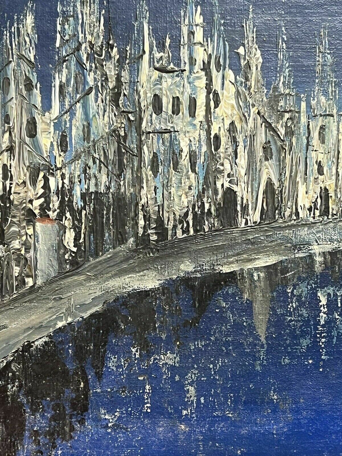 Italian Abstract Impressionist Architectural Night Lit View By P Venditti photo buy