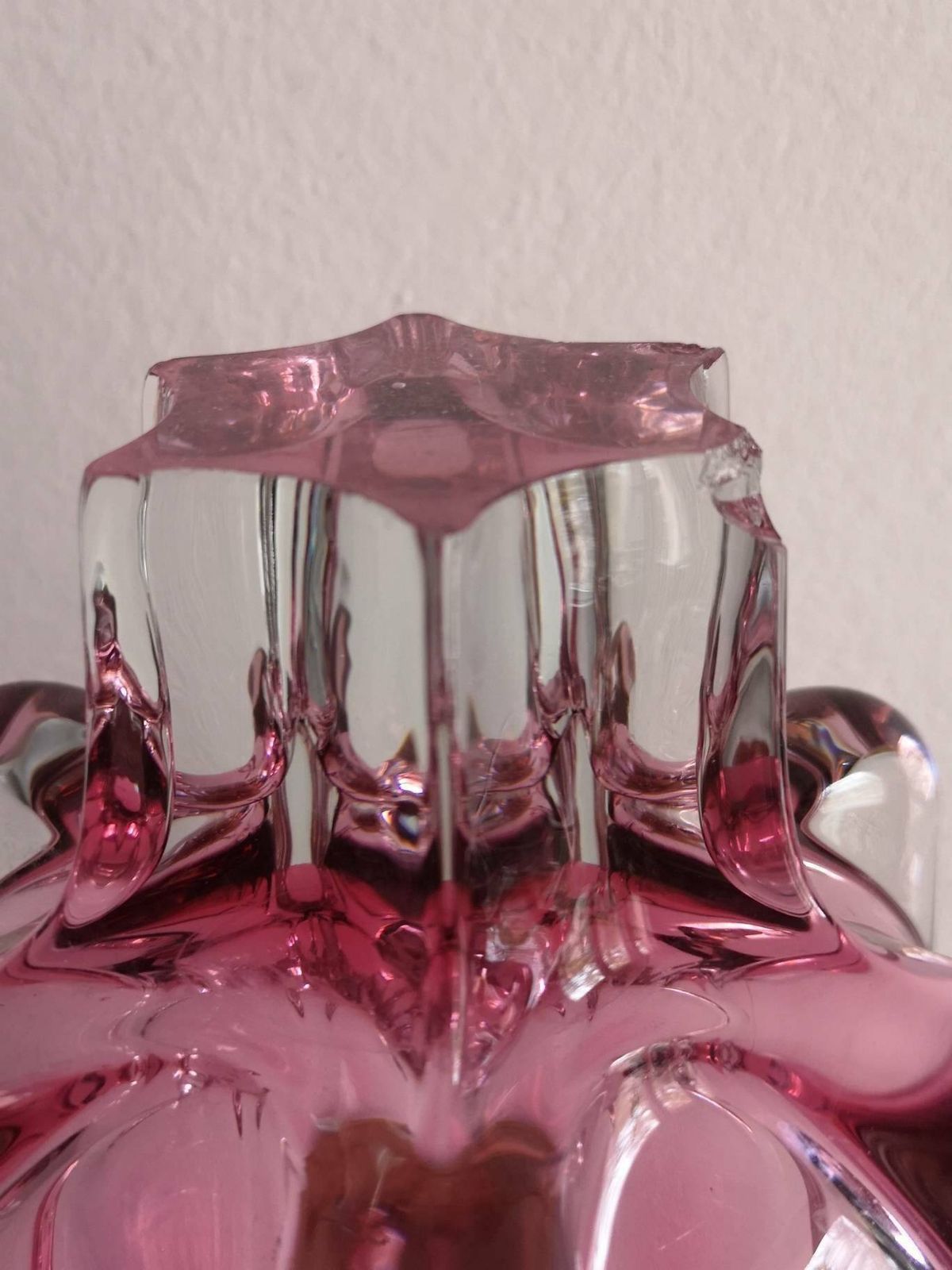 Crenberry Vase By Josef Hospodka // Large, Handmade, Vintage Murano Vase Shaped As A Rosebud // Made In Czechoslovakia photo buy