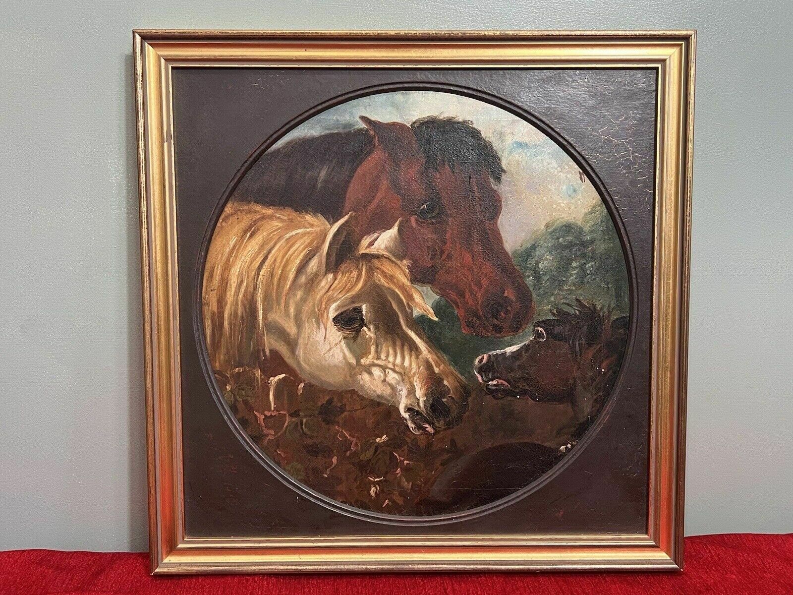 Fine Art 19th Century Trio Of Horses Attributed To John Frederick Herring photo for sale