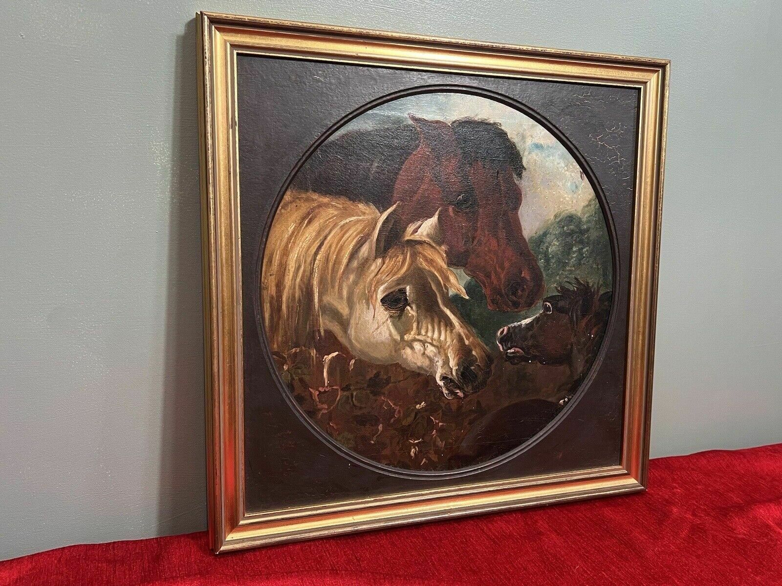 Art Fine Art 19th Century Trio Of Horses Attributed To John Frederick Herring photo