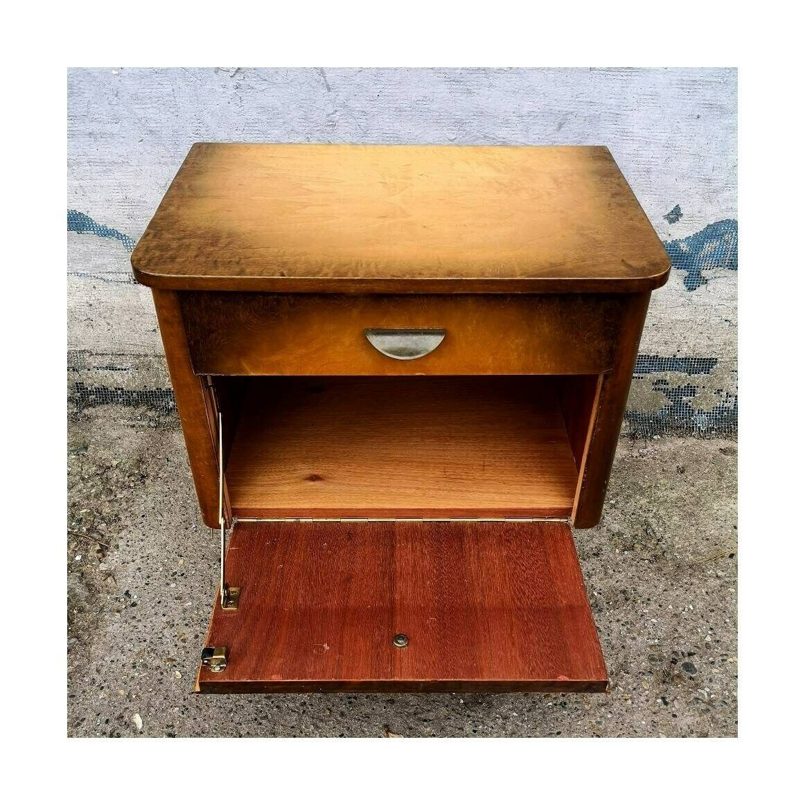 Mid Century Modern Nightsand // Vintage Nightstand, Made In West Germany, 1960s photo buy