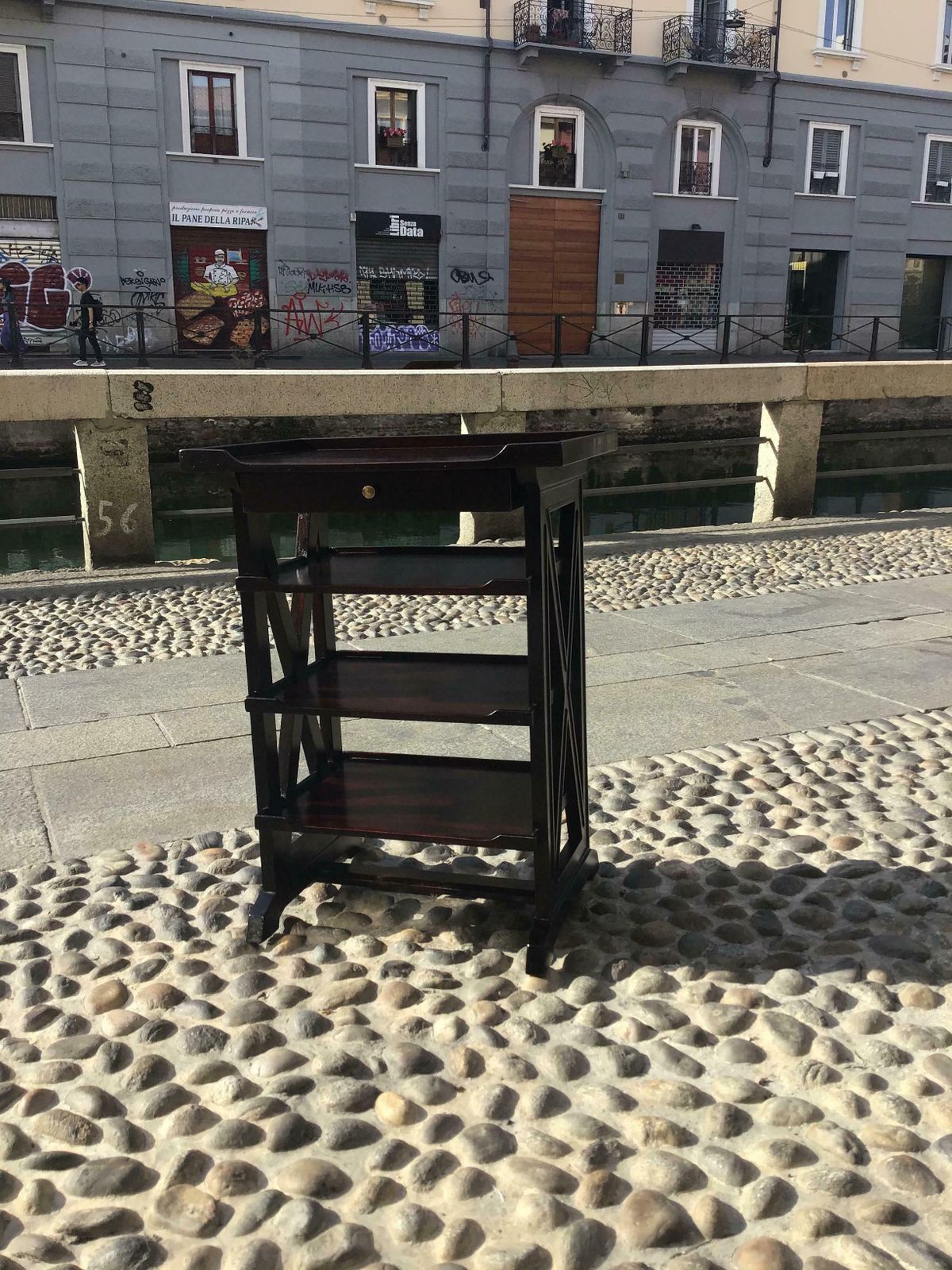 Bbpr Rare Wooden Coffee Table "Ramino" Brass 1950 Italy photo Furniture