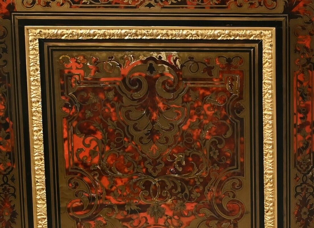 photo vinterior Blackened Pear Wood Support Unit, Boulle Spirit, Napoleon III Period – Mid 19th Century