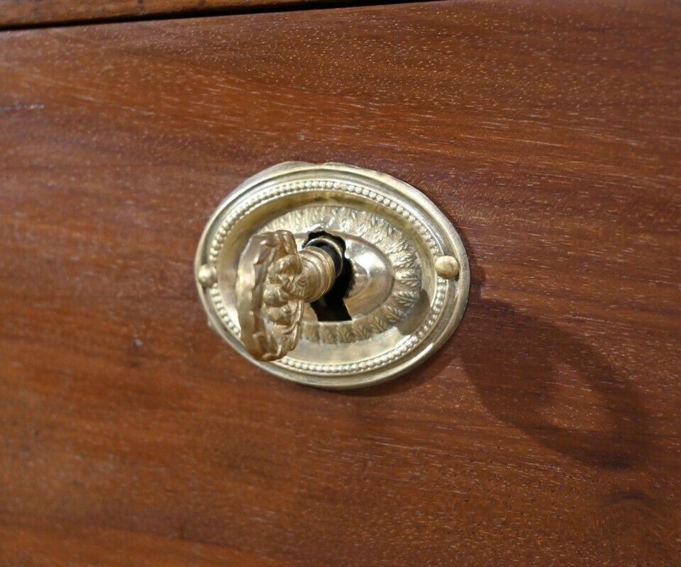Furniture Mahogany Port Scriban Commode From Saint Martin And Cuba, Louis XV – 18th Century photo