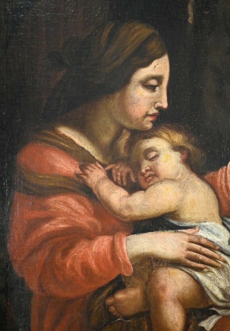 Oil Painting “Madonna And Child”, 19th Century School – Late 19th Century photo 1449.21
