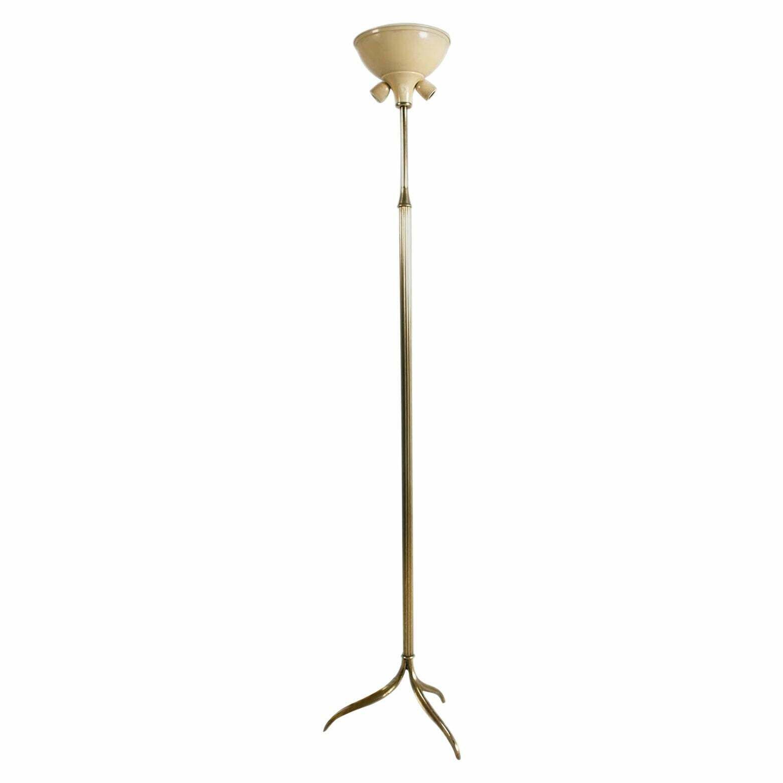 Art Deco Floor Lamp Model Florence 1920s Brass Gilded By Ghidini1849