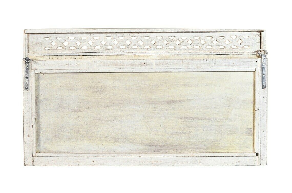 Antique Indian Teak Wood Moghul Style Mirror photo furniture