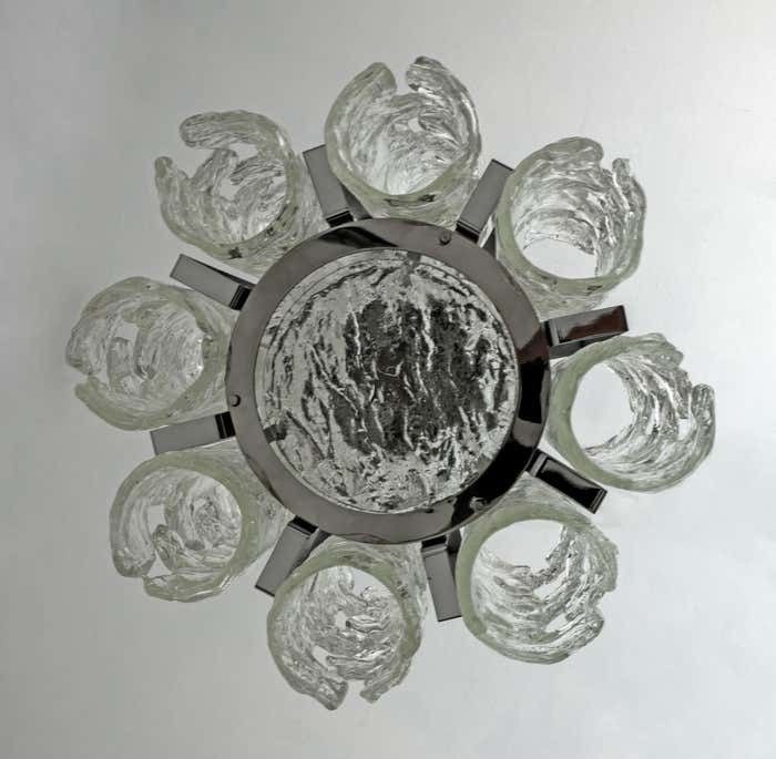 Carlo Nason Postmodern Italian Murano Glass Chandelier For Mazzega, 1970s photo buy