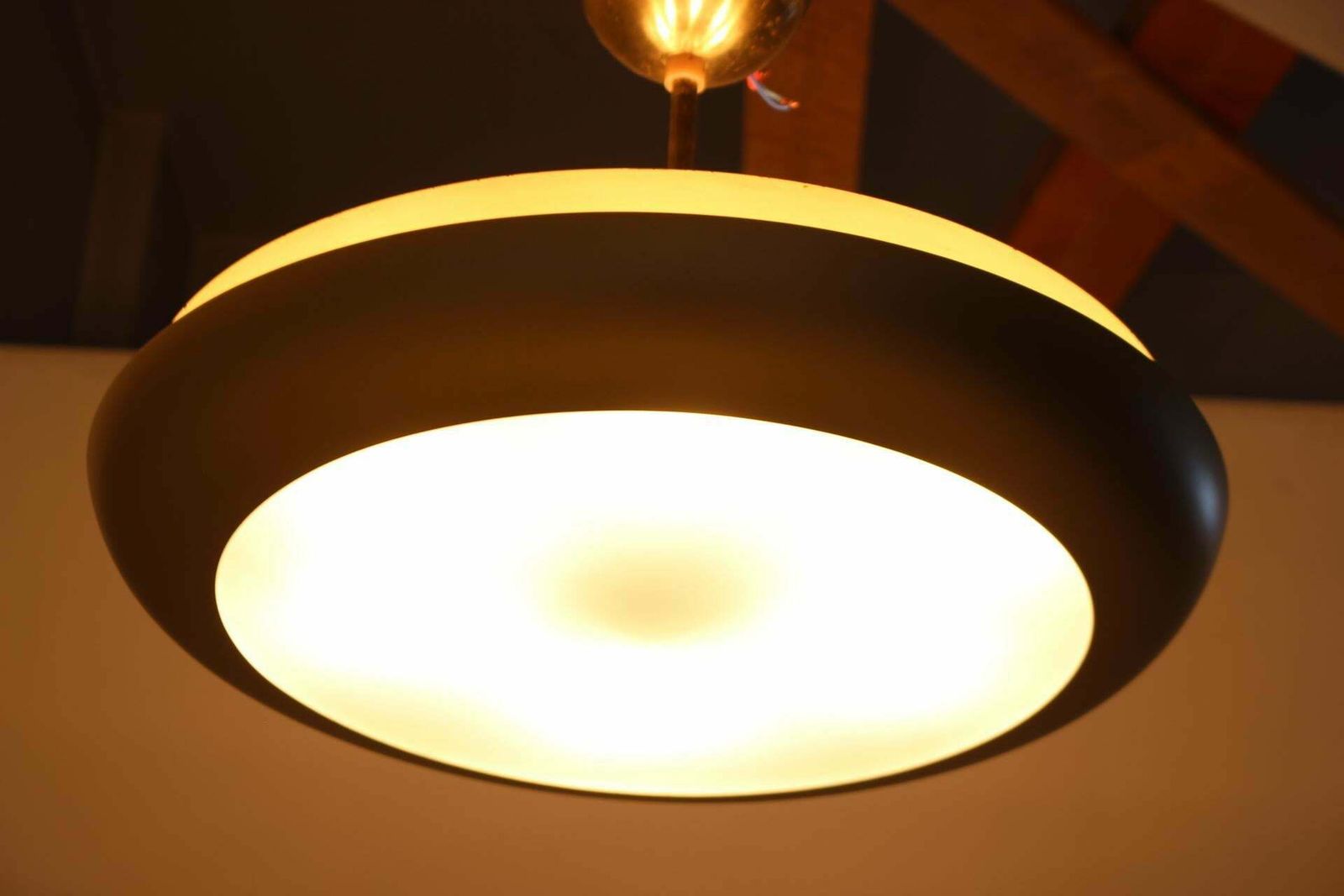 photo furniture 1930s Bauhaus "Ufo" Chandelier By Josef Hurka, Czechoslovakia