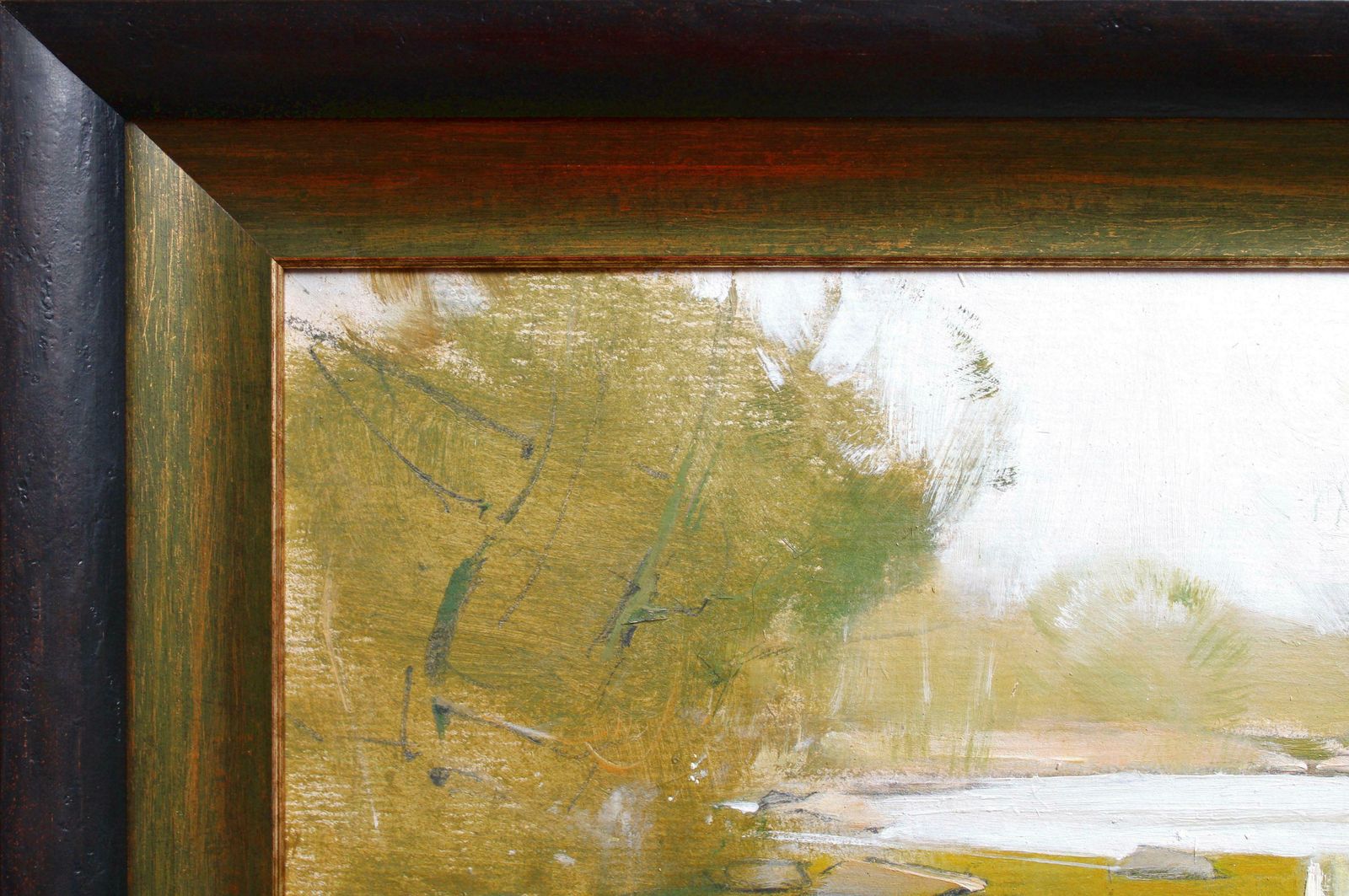 Janis Osis River At Skulte. 1981., Cardboard, Oil,  1981 photo vinterior