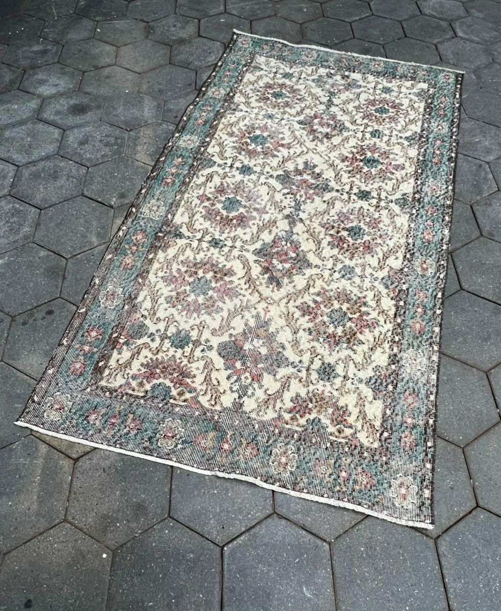 Bleu Vintage Yuruk Carpet 113 X 210 Cm, 1970s photo furniture