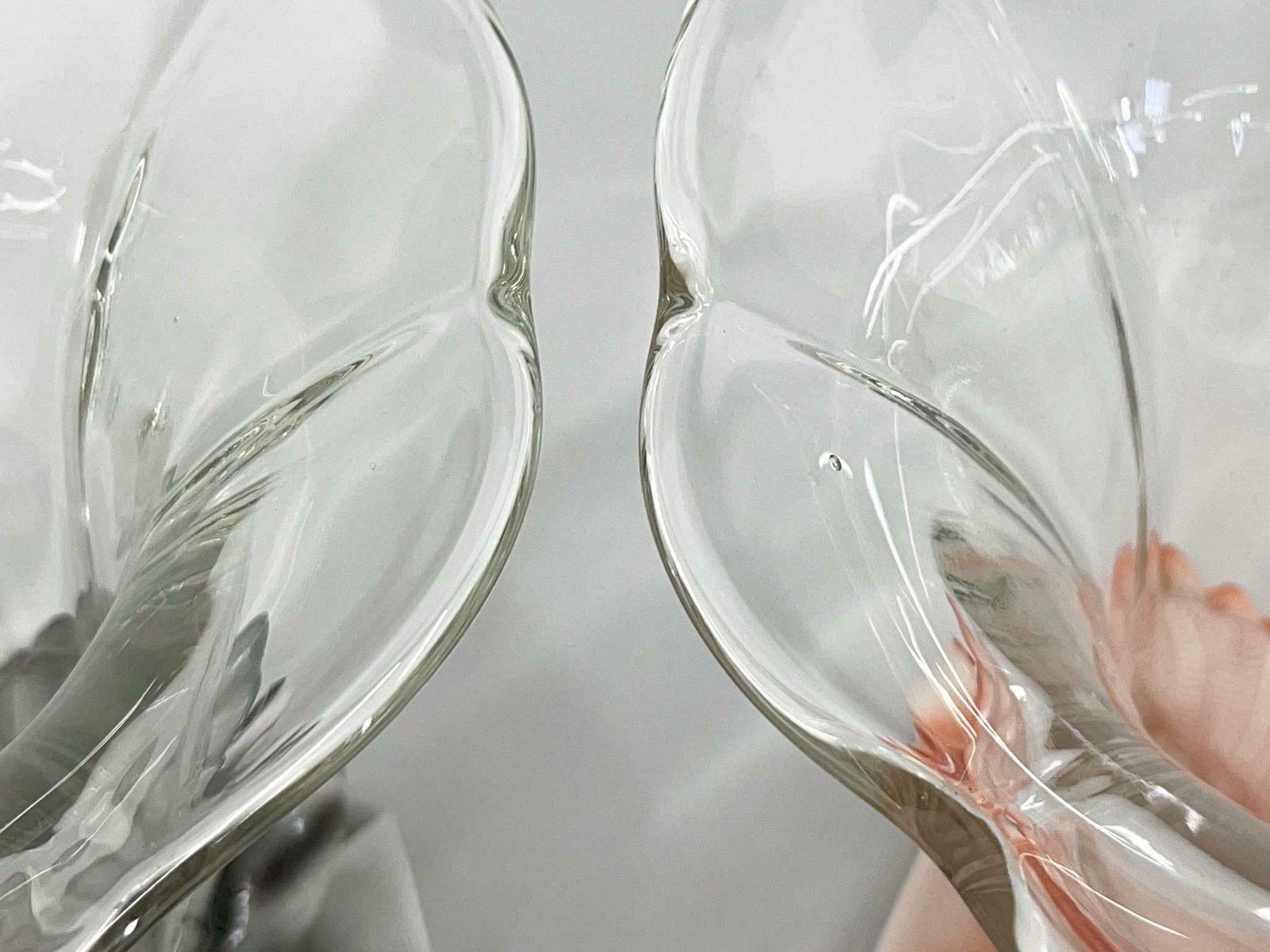 Set Of Two Art Deco Dove Birds Glass Vases By Josef Feigl, 1930s photo buy