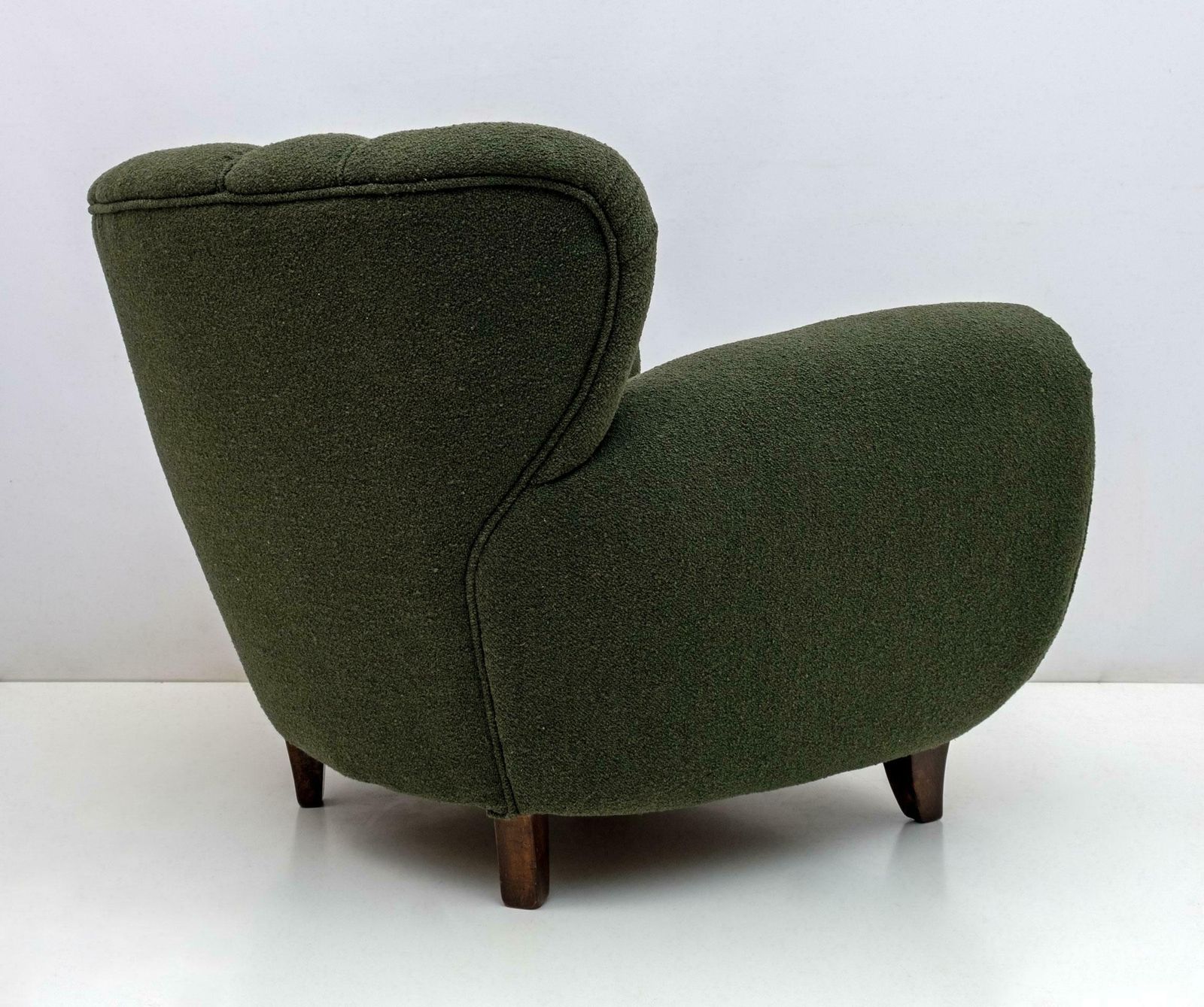 Attributed Guglielmo Ulrich Art Deco Italian Bouclé Armchairs, 1940s, Pair photo buy