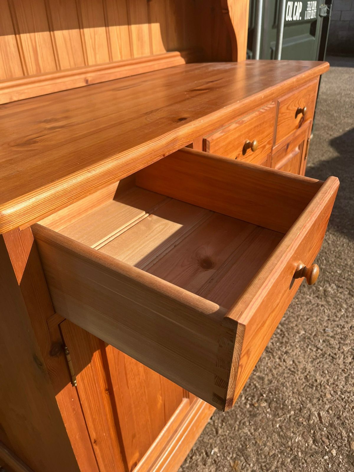 Vintage Country Farmhouse Pine Welsh Dresser Cupboard Storage photo for sale