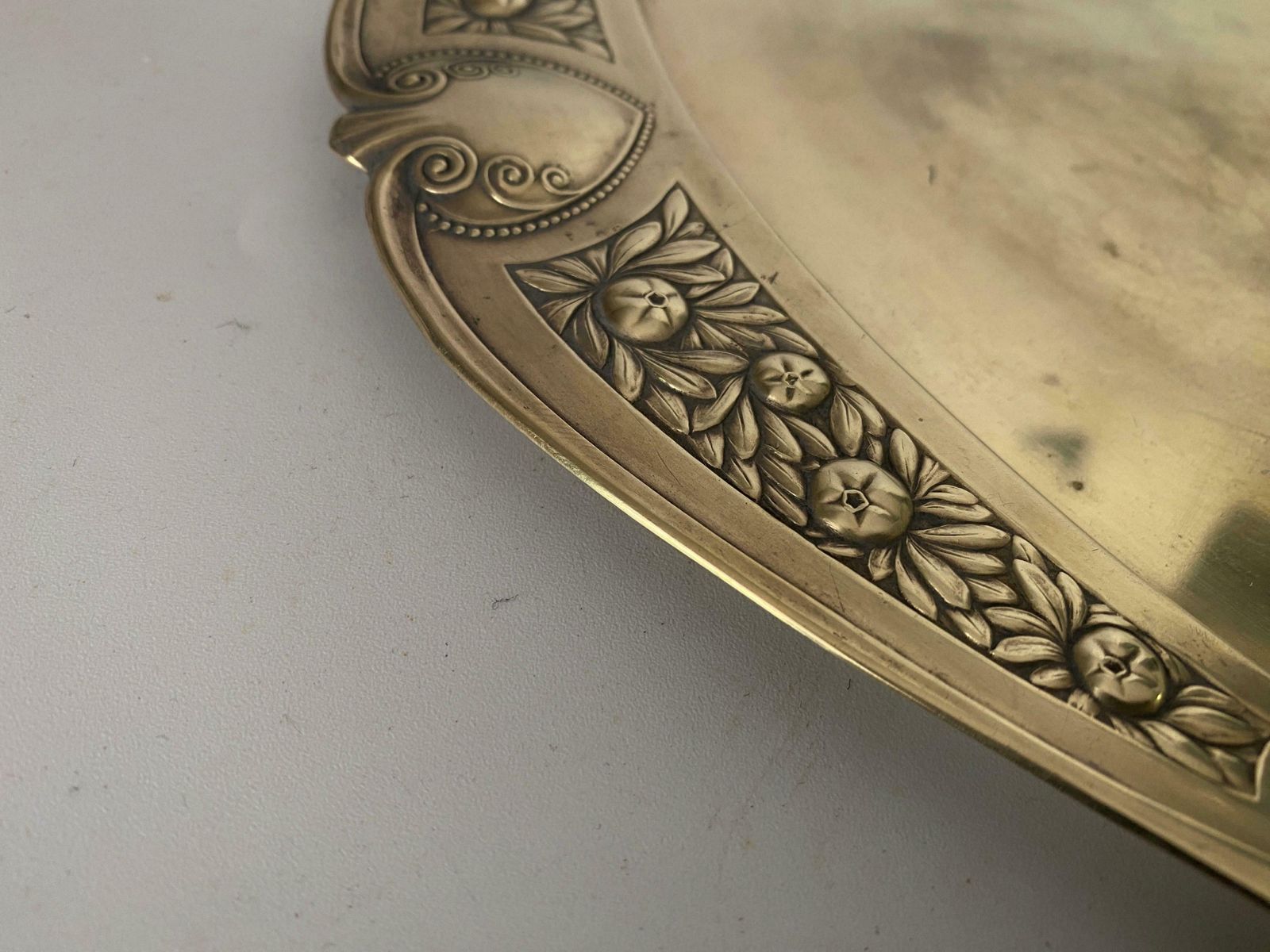 Platter In Brass Art Deco Period Gold Color Signed France 1940 £237.73 photo buy