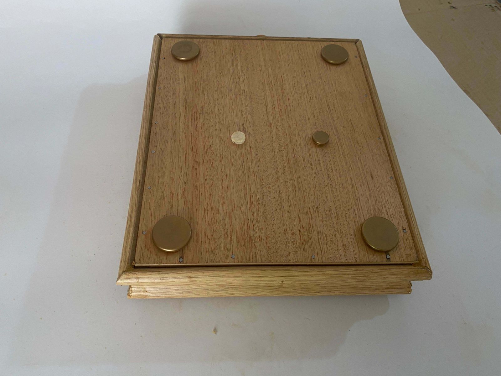 photo for sale Ceramic Center Table Or Trivet With A Wood Box Made In France, Circa 1970