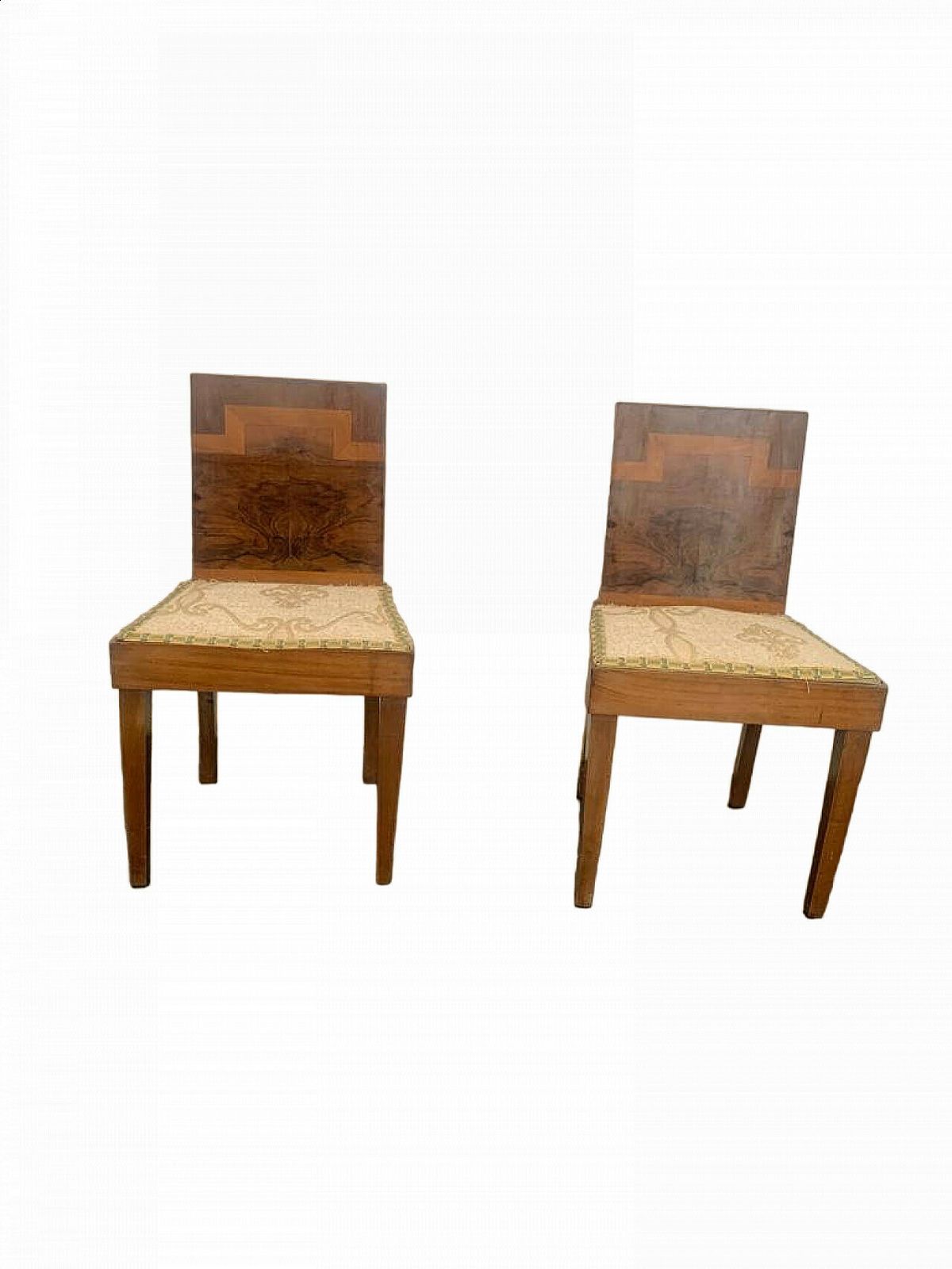 Pair Of Wooden Chairs By Franco Vezzani, 1930s