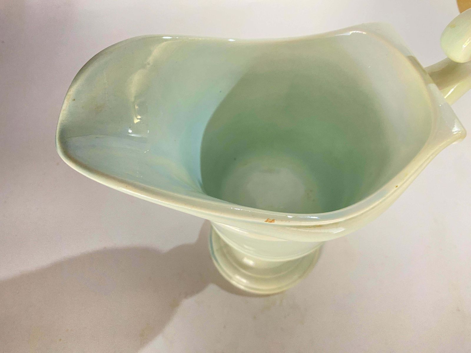 Decorative Urn In White Porcelain By Gien France 1930 Signed photo vinterior