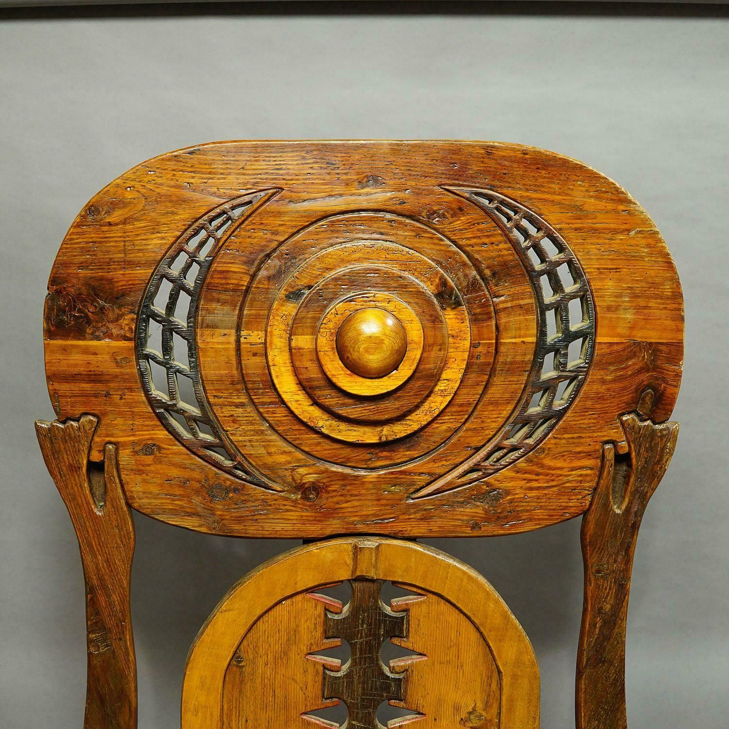 Vintage Wooden Sculpture Atlante By Luciano Bertolotto, Italy photo Home Decor